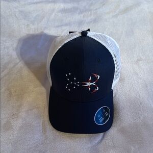 Under Armour Navy and White Mesh Cap